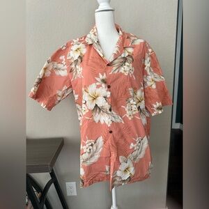 Pacific Legend Tropical Floral Button-Down Shirt XL